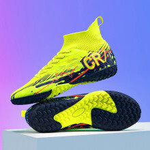 (Green TF, 41) New Men Soccer Shoes Cleats Outdoor Match Training Sport Football Boots