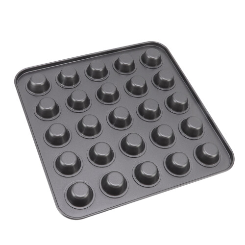 Nonstick Carbon Steel 25-Grid Mini Muffin Pan for Versatile Baking Needs 1