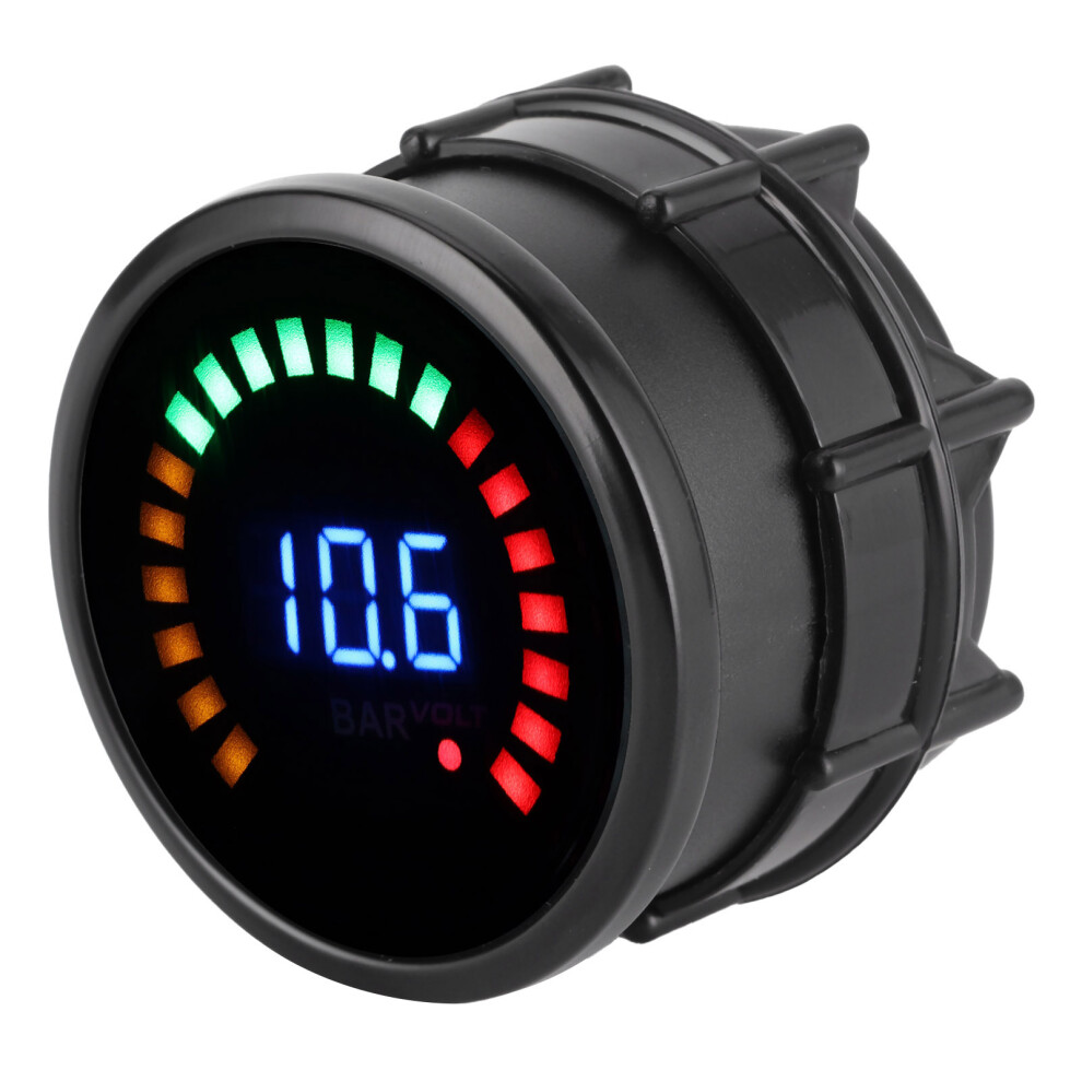 Universal 52Mm Digital Turbo Boost Gauge Voltmeter 12V Dial Black 4641379187778