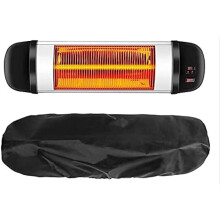 Patio Heater Cover Waterproof Dustproof UV Resistant 600D Oxford for WallMounted Outdoor Electric Heater Black