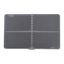 Cat Mat For Litter Box Waterproof Floor Mat Extra Large Foldable Indoor Cat Feeding Area Protector Gray