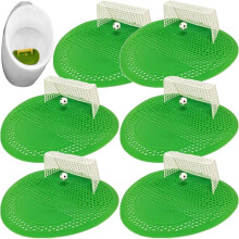Pack of 6 Football Toilet Scented Tablets, Urinal Filter Mat in Football Goal Style, AntiOdour Football Cleaning Protection for Men's Toilets