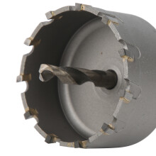 Carbide Metal Hole Saw 55mm for Reaming Thick Steel Plates Heavy Duty Tool