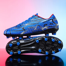 (BaoBlue-FG, 40) New Men Soccer Shoes Sport Training Football Boots Soft Ultralight Breathable Professional Sneakers