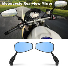 Universelle Motorrad-Rückspiegel mit Anti-Blende Aluminium Schwarz