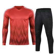 (Pant Red 1 set, 4XL Height 185-190CM) Men Kid Soccer Shirt Goalkeeper Uniform Long Sleeve Football Training Soccer Jersey Pant Soccer Short
