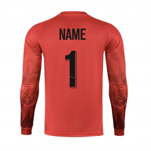 (Red Custom Shirt, XL Height 170-175CM) Men Kid Soccer Shirt Goalkeeper Uniform Long Sleeve Football Training Soccer Jersey Pant Soccer Short