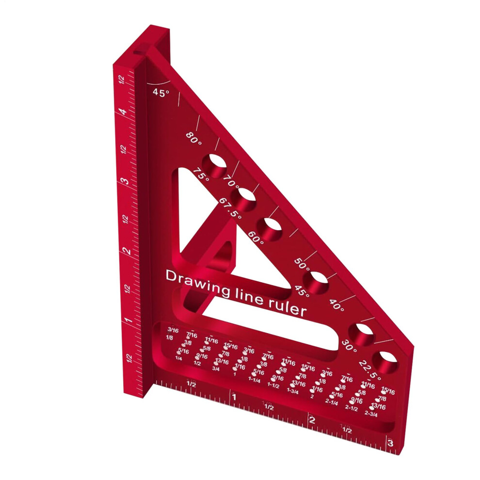 Multiangle Measuring Ruler Woodworking Hole Scribing Protractor 22.590 Degree Angle Gauge Precision Carpentry 9199774054140