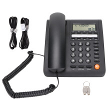 Teléfonos fijos con cable, teléfono con cable con pantalla innovadora para una comunicación clara, volumen ajustable y altavoz, perfecto para la