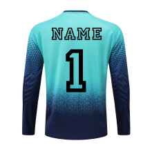 (Custom Blue 1 Shirt, 2XS Height 130-140CM) Men Football Goalkeeper's Uniform , Athletes Soccer Goalie Shirt