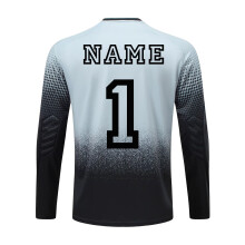 (Custom White 1 Shirt, 3XL Height 180-185CM) Men Football Goalkeeper's Uniform , Athletes Soccer Goalie Shirt