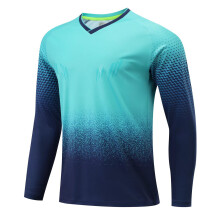 (Blank Blue 1 Shirt, 2XS Height 130-140CM) Men Football Goalkeeper's Uniform , Athletes Soccer Goalie Shirt