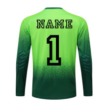 (Custom Green 1 Shirt, 2XL Height 175-180CM) Men Football Goalkeeper's Uniform , Athletes Soccer Goalie Shirt