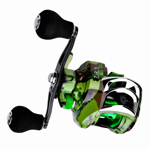 Left Hand Baitcasting Reel 18+1 BB with Quick Release Plate 7.2:1 Ratio