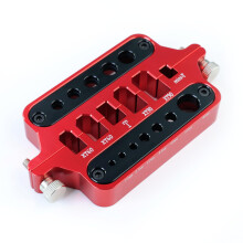 Aluminum Soldering Jig Compatible with Deans for XT60 XT90 Banana RC Connectors with Thermal Insulation, Red