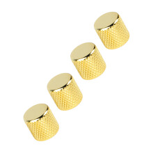 4 Stück Goldmetall-Gitarrenkappen Set, Lautstärke- und Tone-Regler für E-Bass