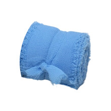 Elegant Chiffon Ribbon 5 Meter Roll for Wedding Florals-Blue