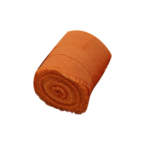 Handmade Craft Ribbon With Torn Edges for Gift Packaging-Orange