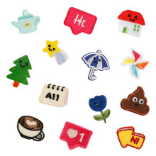 13 Pcs Coffee Embroidered Patches House Applique Patches Kettle