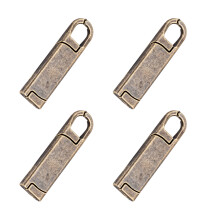 4Pieces Zippers Puller Replacements Set Zippers Puller-copper