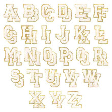 1 Set Letter Patches Sew On Patches Embroidered Patches A-Z