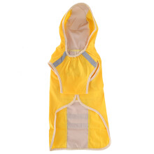 Capa de chuva para cães ativos, com faixa refletora, fecho ajustável, leve e resistente às intempéries, com ajuste seguro e respirável.