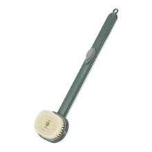 Hygienický masážní nástroj do sprchy, ergonomicky tvarovaný kartáč na koupel s měkkými nylonovými štětinami a odnímatelnou hlavicí