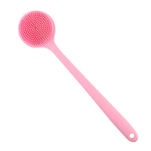 Esponja de silicone para as costas, com cabo antiderrapante e design ergonômico para esfoliação corporal. Material seguro e higiênico para