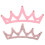 10PCS Pink Triangular Rhinestone Crown Cloth Applique 10x3.7cm 10