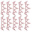 10PCS Pink Triangular Rhinestone Crown Cloth Applique 10x3.7cm 15