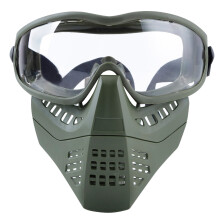 Taktická maska s elastickým popruhom na hlavu pre airsoft BB Combat, taktické masky, celotvárové vybavenie s odnímateľnými okuliarmi,