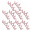 10PCS Pink Triangular Rhinestone Crown Cloth Applique 10x3.7cm 12