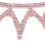 10PCS Pink Triangular Rhinestone Crown Cloth Applique 10x3.7cm 7