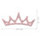 10PCS Pink Triangular Rhinestone Crown Cloth Applique 10x3.7cm 2