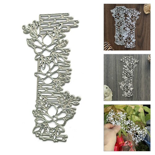 Matrices de découpe de clôture de fleurs, en acier au carbone, 1