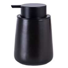 Distributeur de Savon Liquide en Céramique, 400 Ml, avec Pompe, Noir.