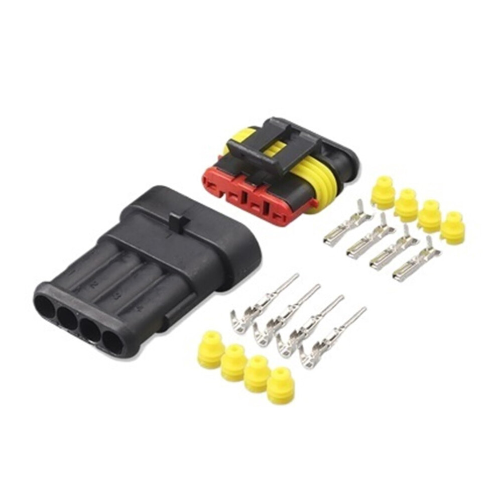 1/5/10Sets 1P 2P 3P 4P 5P 6Pins Way Amp 1.5 Super Seal Electrical Automotive Wire Connector For Auto Motorcycle (Color: 4Pin, Size: Efaacato5sets) 9199774562324