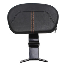 Motorcycle Backrest Pad for Harley Touring 20092023 Front Rider Orange Stitch Ergonomic Support