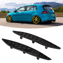 2 Stück Glossy Schwarz Heckstoßstangenreflektorabdeckung für MK7 R RLine
