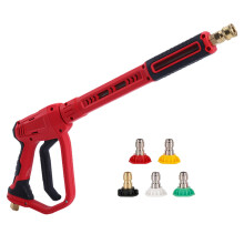 pressure cleaner gun with extension wand replacement, 5 nozzle tips, quickconnect fittings, pressure cleaner gun for cleaners