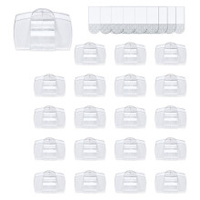 Grands Clips de Cordon Transparents D'Intérieur avec Bandes Adhésives, Crochets Muraux Sans Dommage, 40 Clips + 48 Bandes