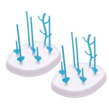 Detachable Bottle Drying Rack Stand 2 Pack Upright Drainage Easy Cleaning White Space Saving For Bottles Glasses Cups