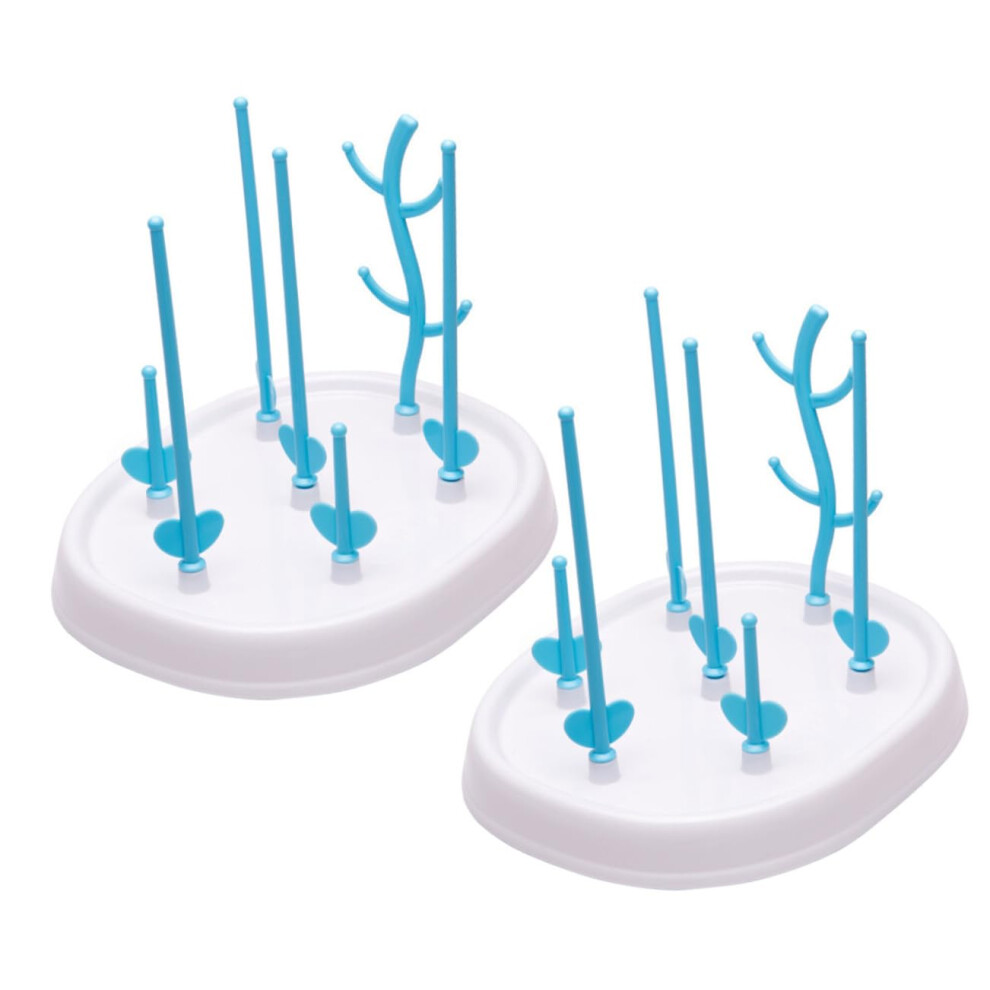 Detachable Bottle Drying Rack Stand 2 Pack Upright Drainage Easy Cleaning White Space Saving For Bottles Glasses Cups