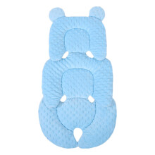 Stroller Mat Toddler Cushion Double Sided Comfort Layer Ergonomic Breathable Seat Cover Pushchair Travel Blue