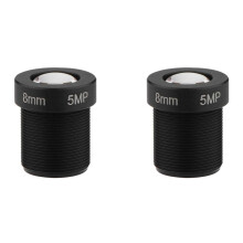 2X Einplatinen-Computerobjektiv, 8 mm, 5 MP, HD-Netzwerk, Multifunktional, Praktisch, Praktisch, Tragbar, SicherheitsüBerwachungsobjektiv