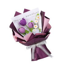 Häkel-Blumenstrauß-Set für Erwachsene, Anfänger, inklusive
