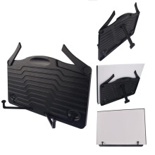 Black RollUp Portable Music Stand with Weighted Base for Piano Keyboard and Home Practice