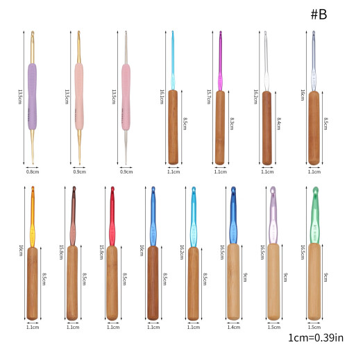 1 Set Einzelkopf-Häkelnadel-Set, Stricknadel,-Set zwei 2