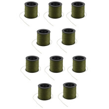 10Stück 500M 30LB 0,26 mm Angelschnur Starke PE Geflochtene 4 Strang Gruen