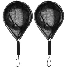 2X Aluminium Landing Fly Fishing Fish Saver Nylon Knotless Mesh Trout Hand Net